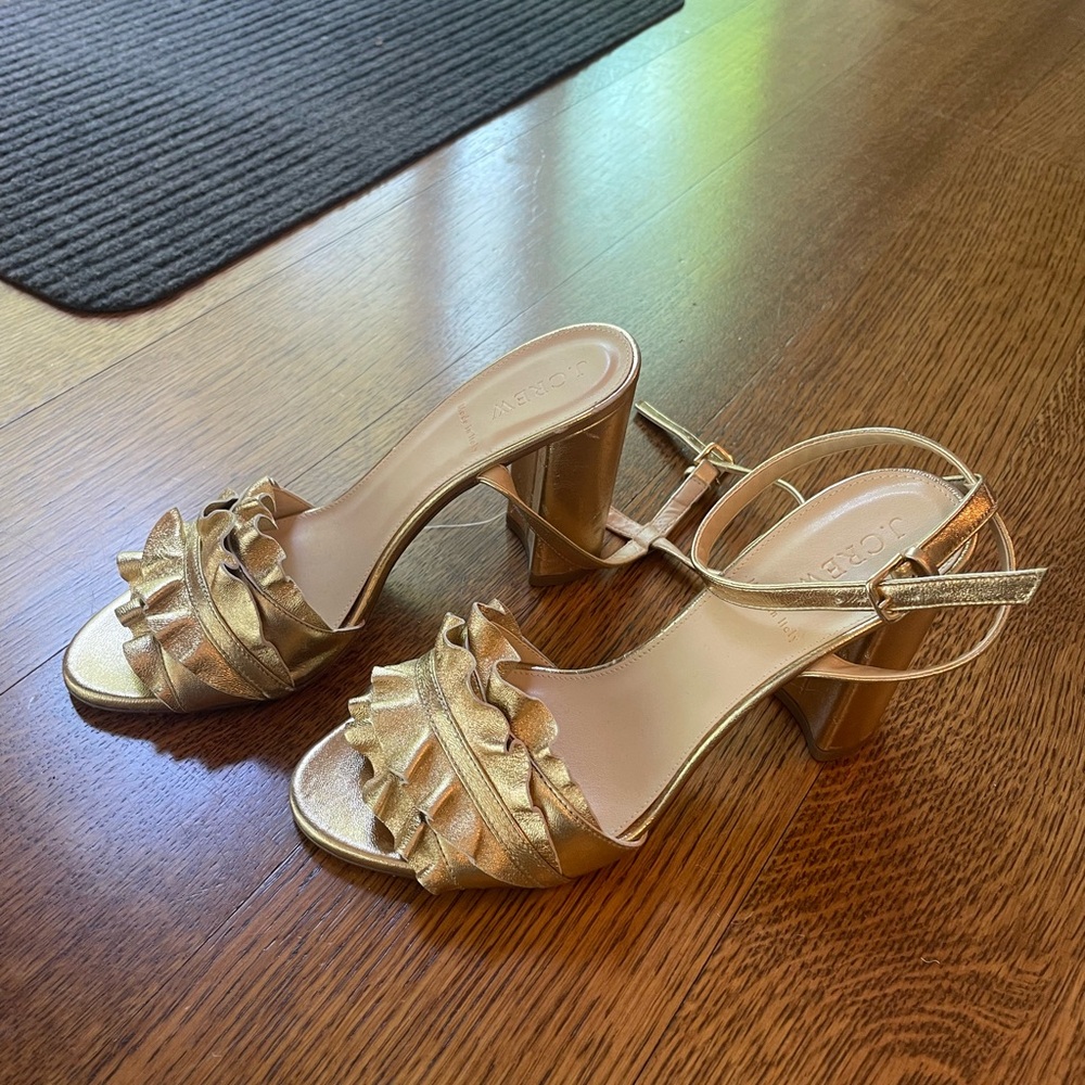 J. Crew Gold sandals size 7.5